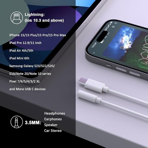 iPhone 15 Headphone Data Cable Adapter - Picture 10 of 13